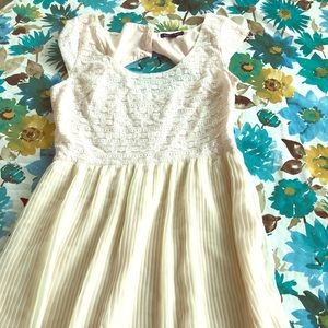 Cream & baby pink dress